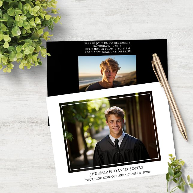 Convite para Graduação de Fotos Simples Moderna de (Criador carregado)