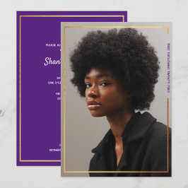 Convite para Graduação de Fronteira Dourada Modern