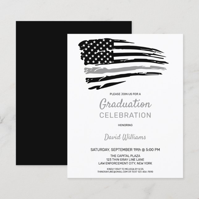 Convite para Graduação de Funcionário Correto de O (Frente/Verso)