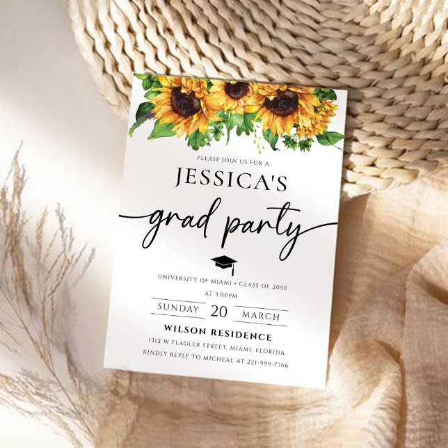 Convite para Graduação de Girassol (Criador carregado)