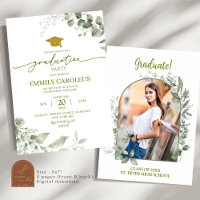 Convite Para Graduação De Greenery Com Foto