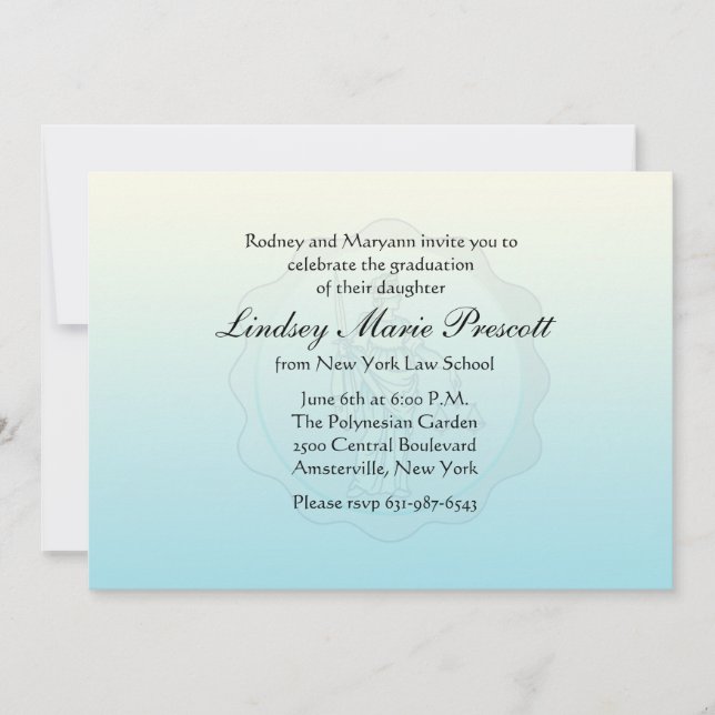 Convite para Graduação de Justiça Cego (Frente)