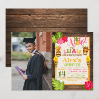 Convite para graduação de Luau com foto - garoto