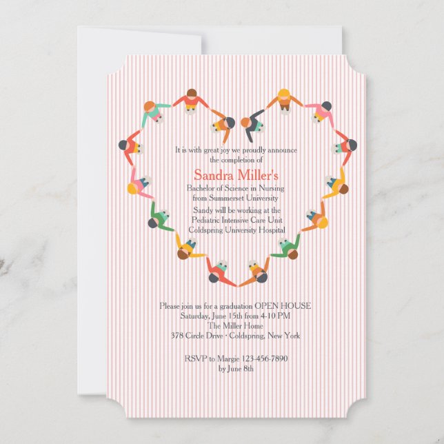 Convite para Graduação de Mãos Seguradoras (Frente)