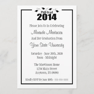 Convite para graduação de PhD 2014 (Bonés Pretos)