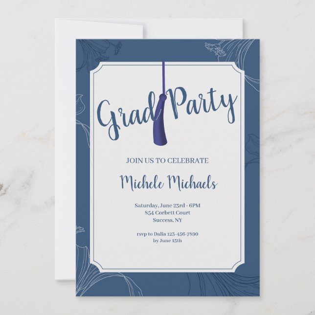 Convite para Graduação de Quadro Botânico (Frente)