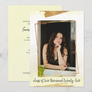 Convite para Graduação de Quadro Dourado e Amare