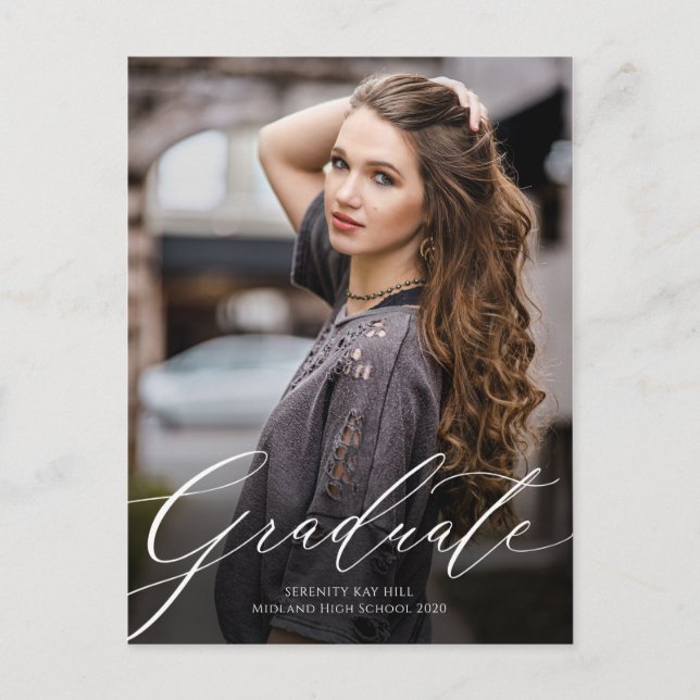 Convite para Graduação de Script de Elegância Clás (Frente)