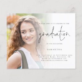 Convite para Graduação de Script de Foto Simples d