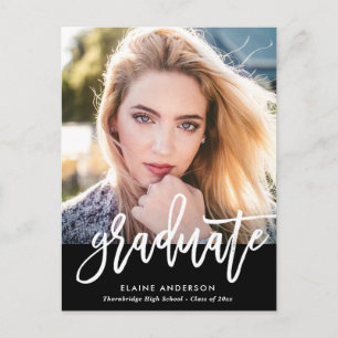 Convite para graduação de script de Pincel Moderno