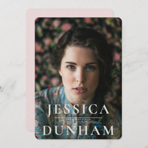 Convite para Graduação de Serif de Nome Negrito