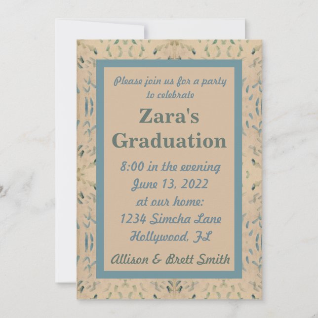 Convite Para Graduação De Tom Fawn (Frente)