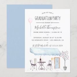 Convite para Graduação de Watercolor Paris