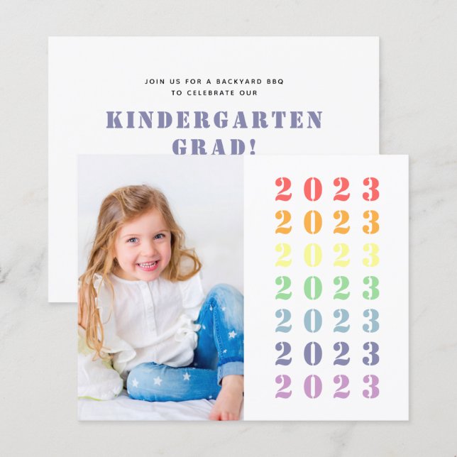 Convite para Graduação do ORÇAMENTO | Foto Rainbow (Frente/Verso)