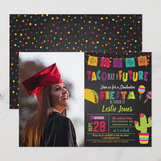 Convite para graduação do Taco Bout - Foto (Frente/Verso)