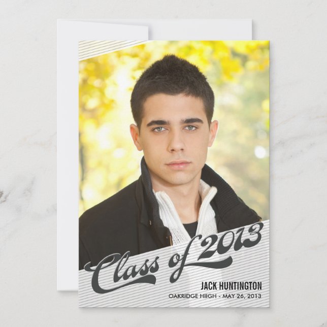 Convite para Graduação do Tempo de Jogo - Carvão (Frente)