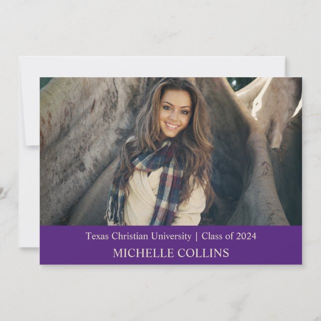 Convite para Graduação Dourada na moda (Verso)