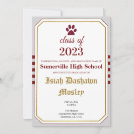 Convite para Graduação em Faixa Simples