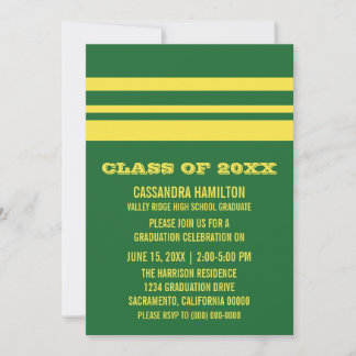 Convite para Graduação em Faixa Verde/Amarela