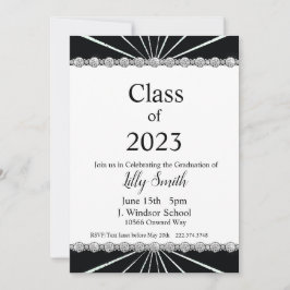 Convite para Graduação em Preto e Branco 2023
