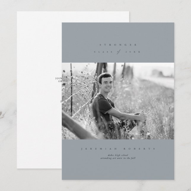 Convite para Graduação em Série Limpa (Frente/Verso)