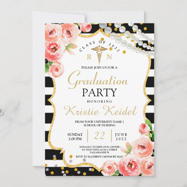 Convite para Graduação Escolar de Enfermagem de ro (Frente)