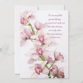 Convite para Graduação Floral da Orquídea Cymbidiu