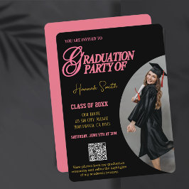 Convite para graduação,Foto personalizada,Código Q