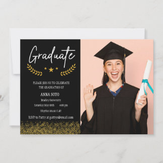 Convite para graduação, moda, elegante