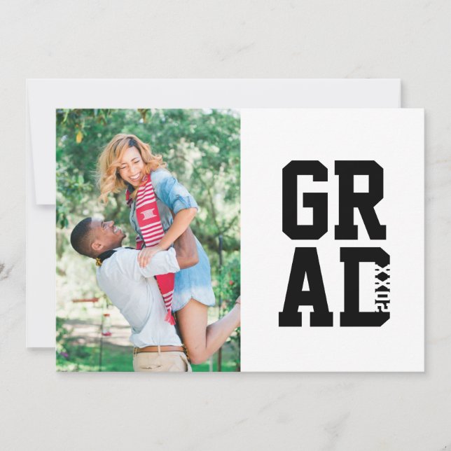 Convite para graduação moderna da Faculdade de Fot (Frente)