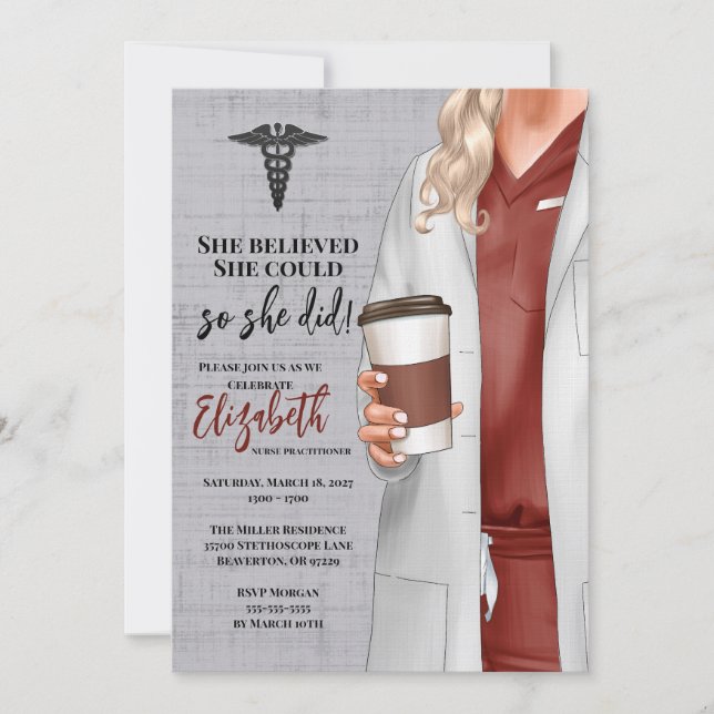 Convite para Graduação na Faculdade de Medicina de (Frente)