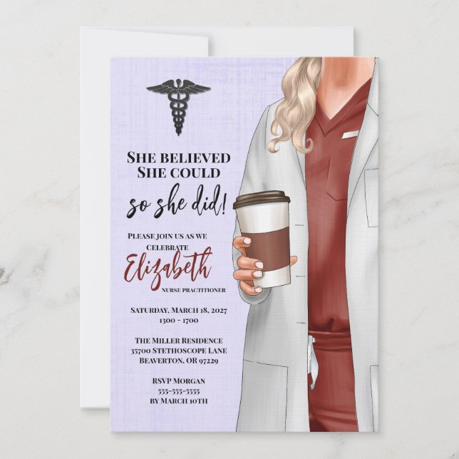 Convite para Graduação na Faculdade de Medicina de (Frente)