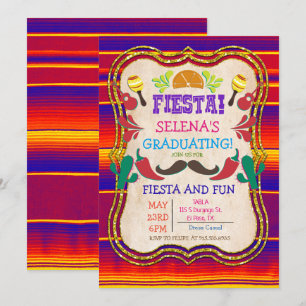 Convite para Graduação no México Fiesta