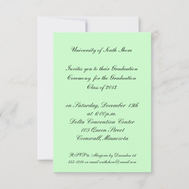 Convite para graduação para 2013 (Frente)