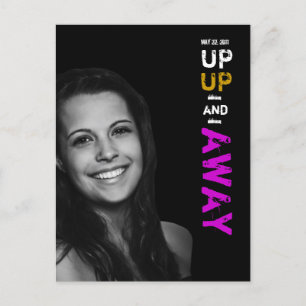 Convite para graduação para cima e para fora