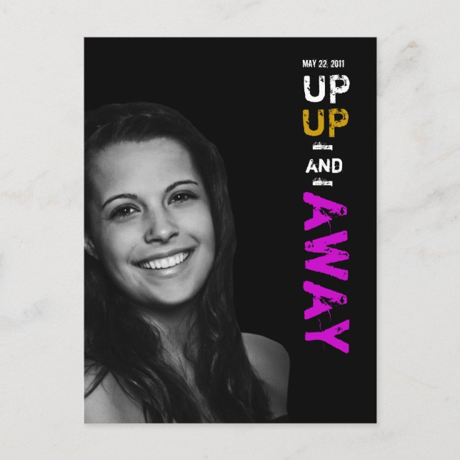 Convite para graduação para cima e para fora (Frente)