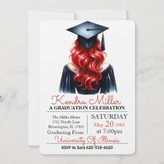 Convite para Graduação por Aquarela Preta