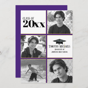 Convite para Graduação Púrpura e Dourada, Matriz 7