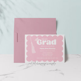 Convite para Graduação Rosa Moderno