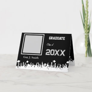 Convite Para Graduação Sua Foto Silhouette Crowd