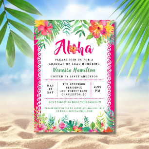 Convite para Graduação Tropical do Partido Aloha