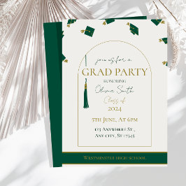 Convite para Graduação Verde Moderna | Personalizá