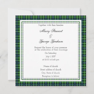 Convite para Graham Scottish Wedding Square