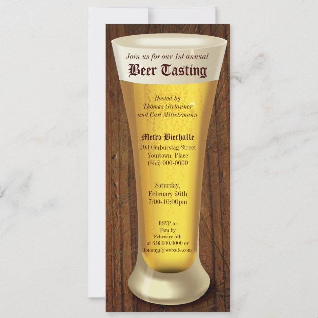 Convite para Grande Festa de Degustação de Cerveja (Frente)