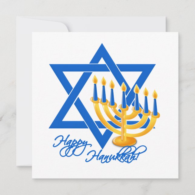 Convite para Hanukkah, personalizar (Frente)