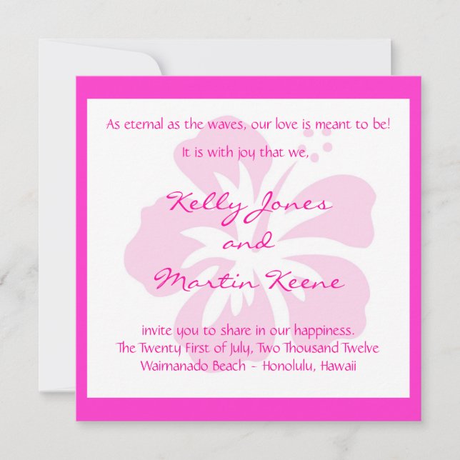 Convite para Hibiscus Rosa (Frente)