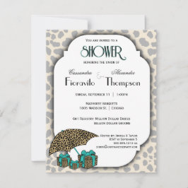 Convite Para Impressão Leopard E Chá De Destaque T