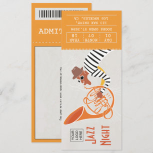 Convite para ingresso da Noite de Música de Jazz C