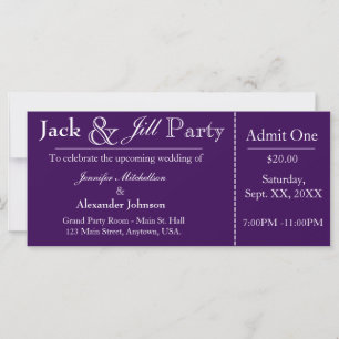 Convite para ingresso de Chá Roxo Jack e Jill