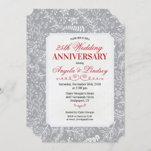 Convite para Inverno de Aniversário de Casamento